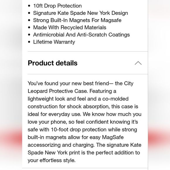 Kate Spade Apple IPhone Mag Safe Case- City Leopord - Picture 7 of 8